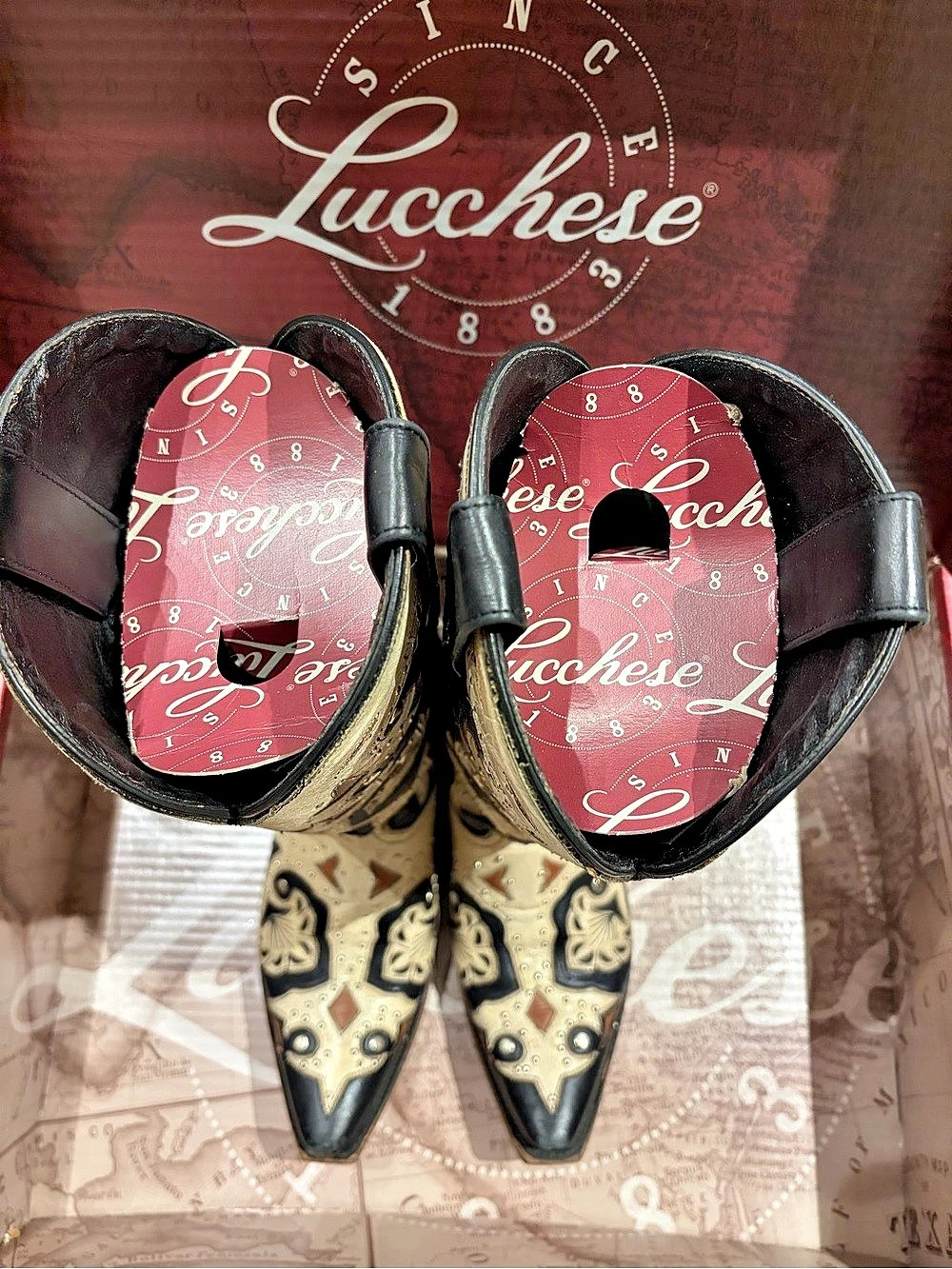 Lucchese Western Leather Boots US 8 B - Picture 5 of 7